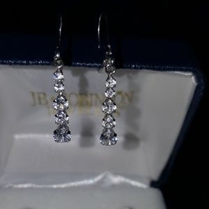 10k white gold earrings.